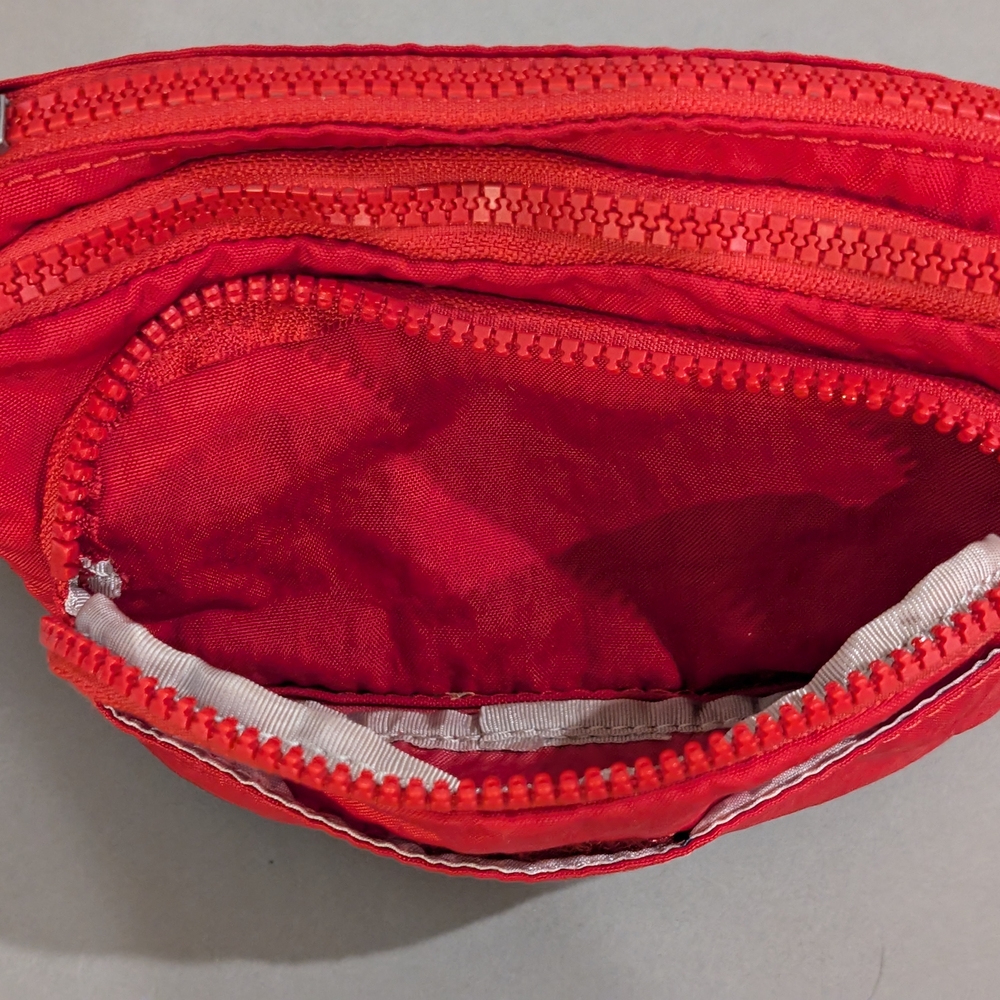 Kipling Vibrant Red Zip Pouch - image 8